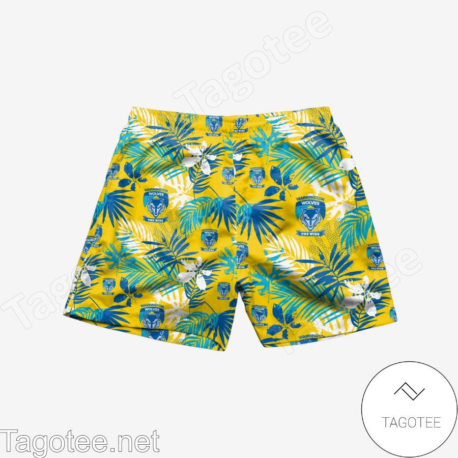 Warrington Wolves Floral y Beach Shorts