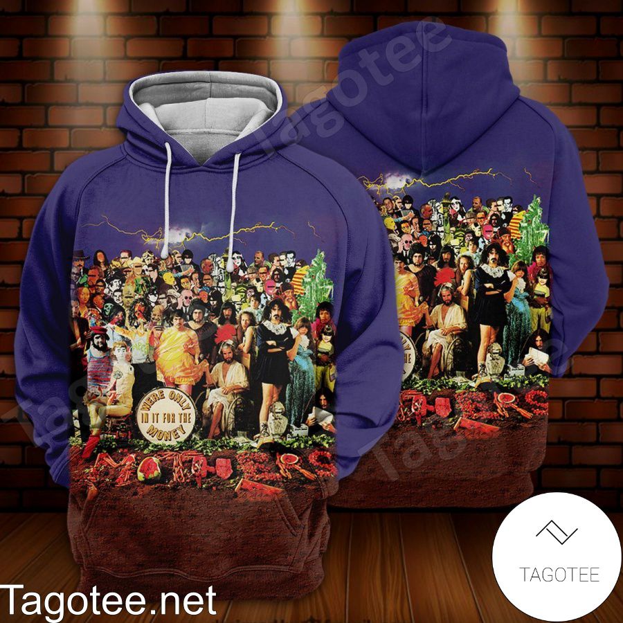 We're Only In It For The Money Album Cover By The Mothers Of Invention Purple Hoodie