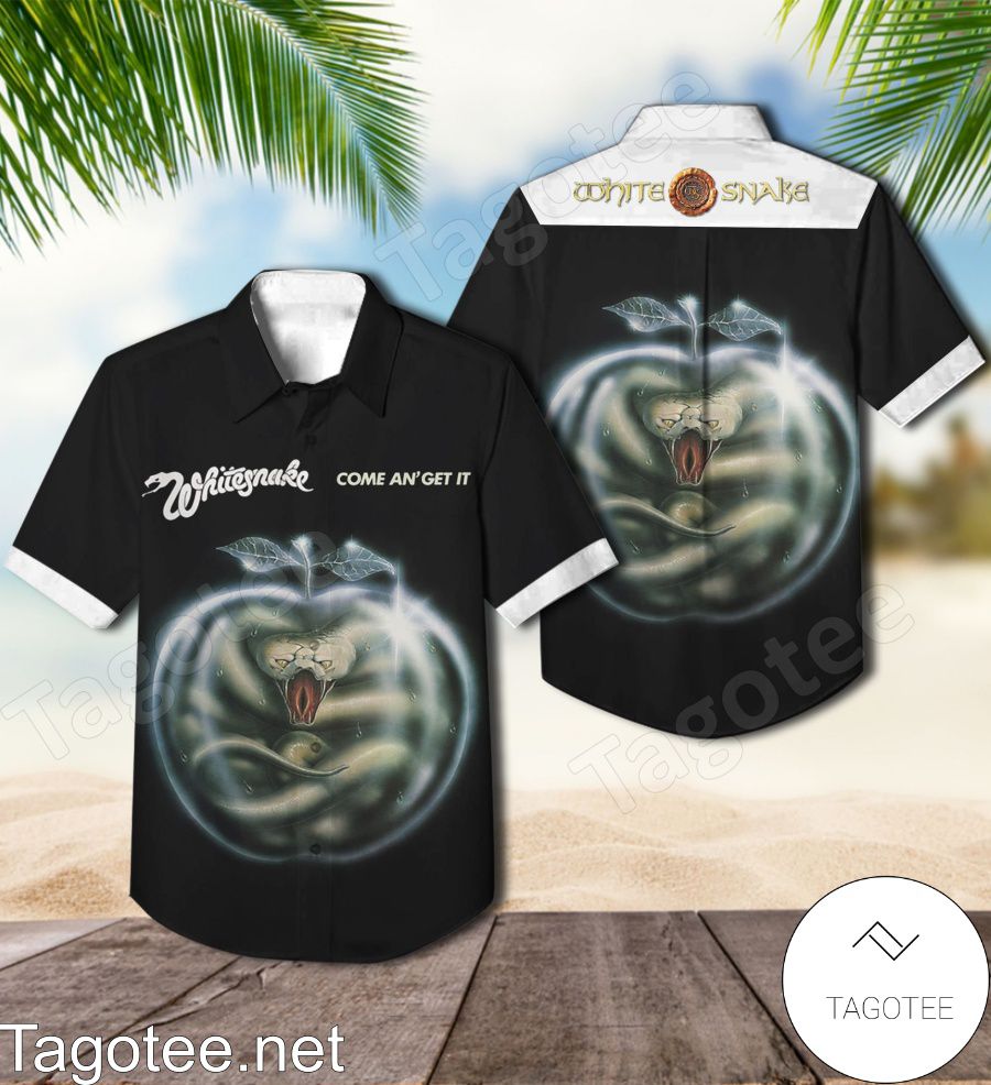 Whitesnake Come An' Get It Album Cover Hawaiian Shirt