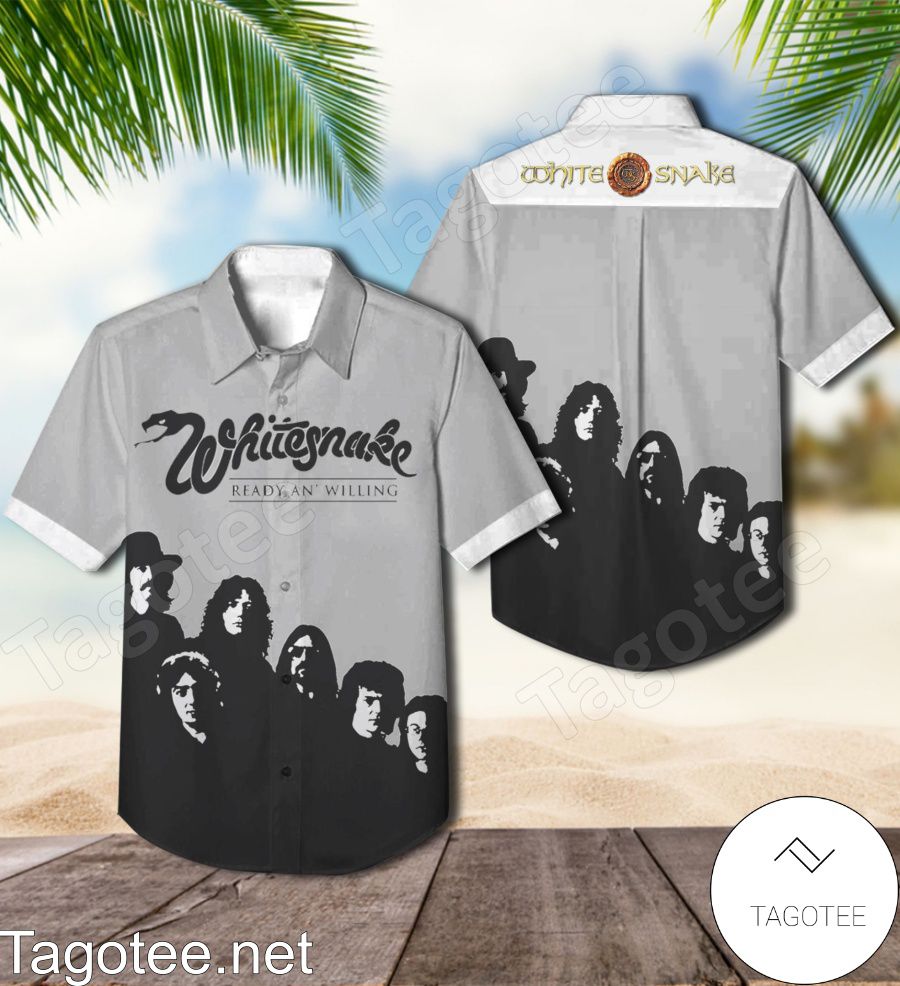 Whitesnake Ready An' Willing Album Cover Hawaiian Shirt