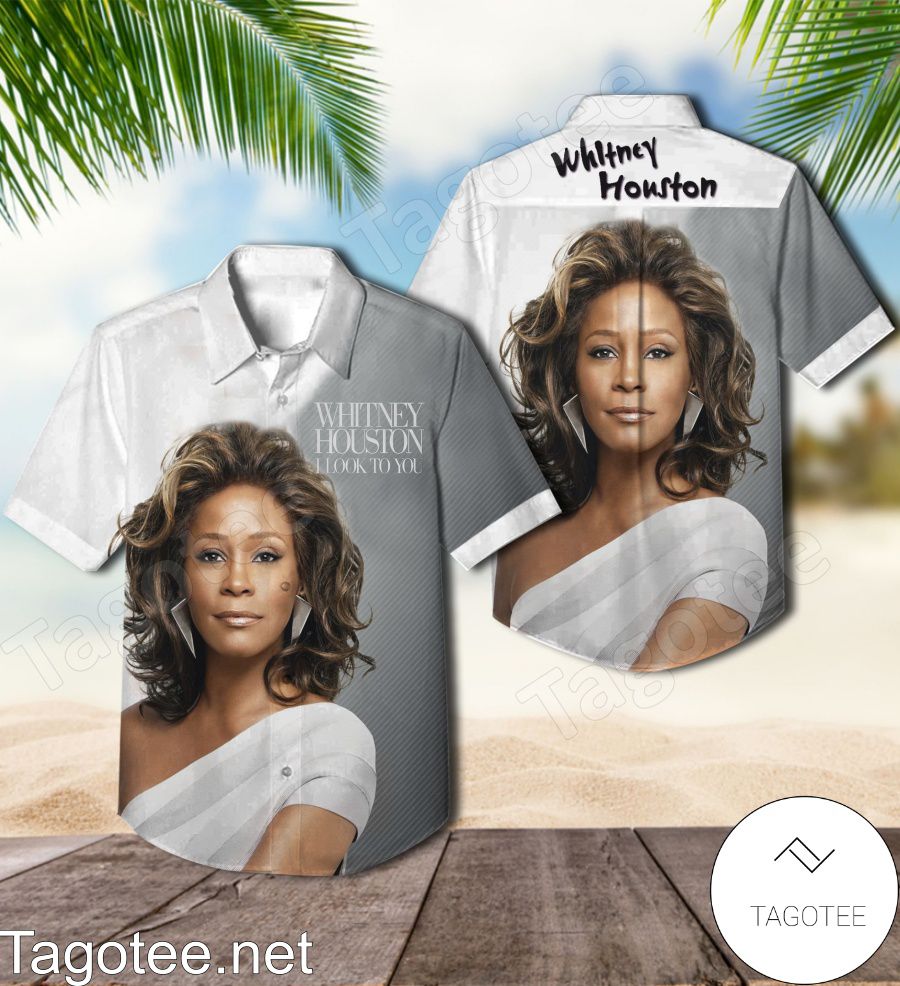 Whitney Houston I Look To You Album Cover Hawaiian Shirt