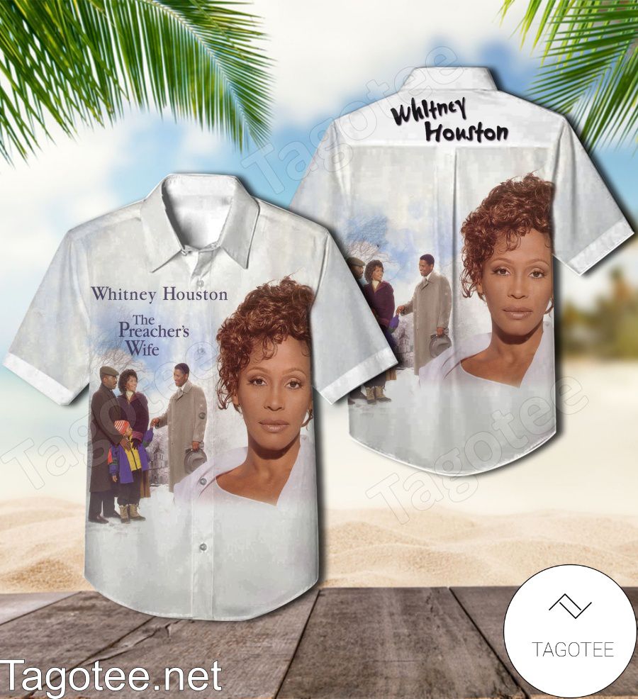 Whitney Houston The Preacher's Wife Album Cover Hawaiian Shirt