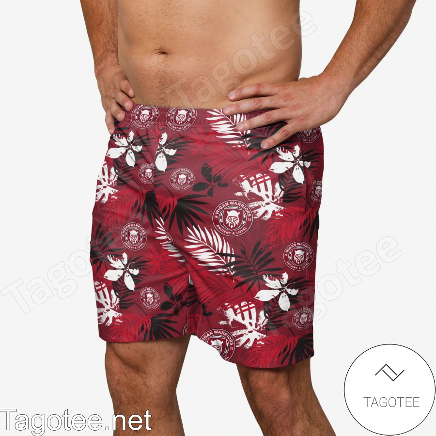 Wigan Warriors Floral c Beach Shorts