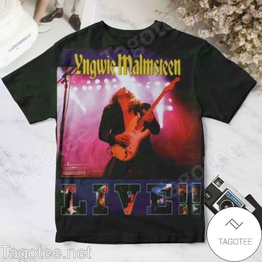 Yngwie Malmsteen Live Album Cover Black Shirt