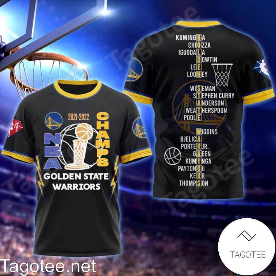 2021-2022 Nba Champs Golden State Warriors 3D Shirt, Hoodie, Sweatshirt