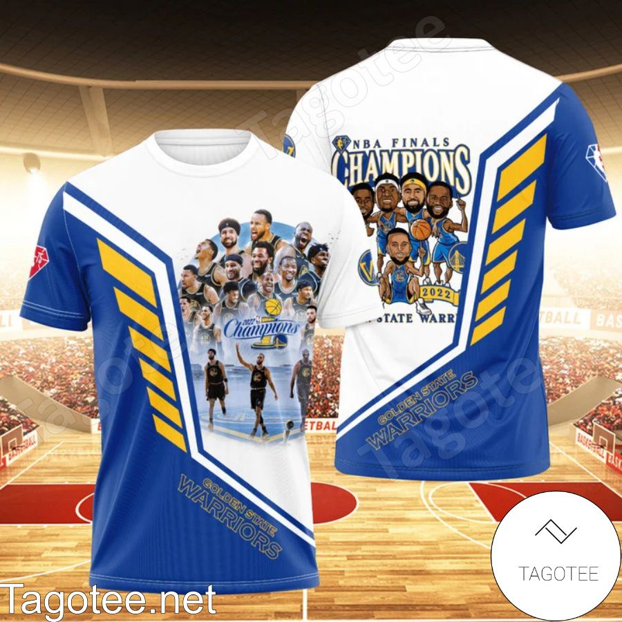 2022 Nba Champions Golden State Warriors Blue And White 3D Shirt, Hoodie, Sweatshirt
