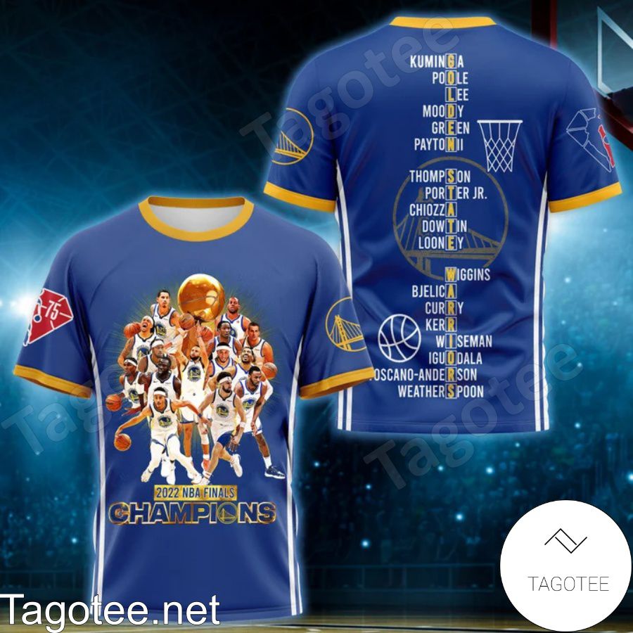 2022 Nba Finals Champions Golden State Warriors Players Name Navy 3D Shirt, Hoodie, Sweatshirt