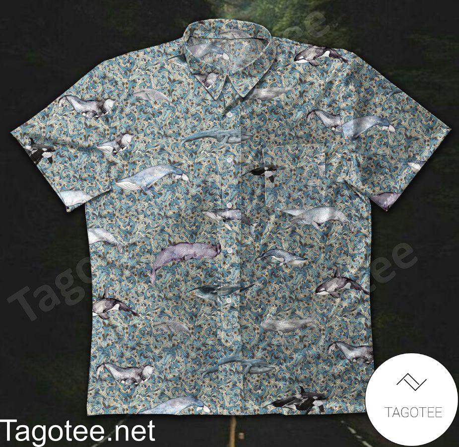 A Variety Of Different Whales Hawaiian Shirt