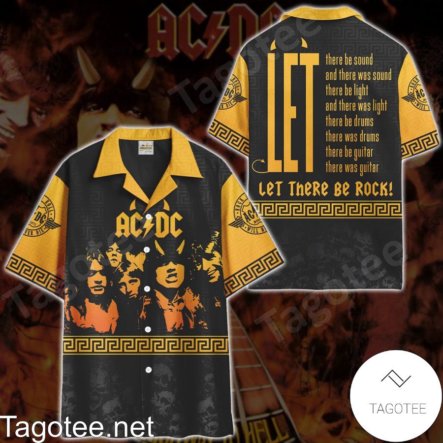 ACDC Let There Be Rock Hawaiian Shirt And Short c