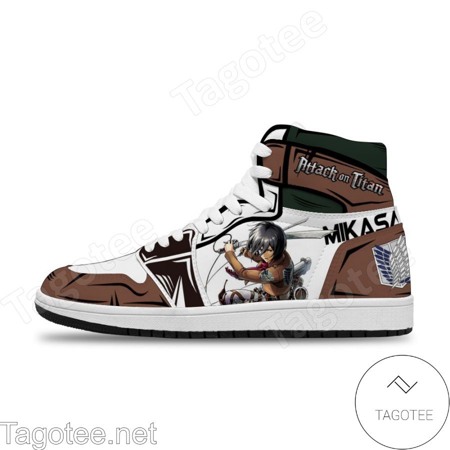 AOT Attack on Titan Mikasa Ackerman Air Jordan High Top Shoes Sneakers