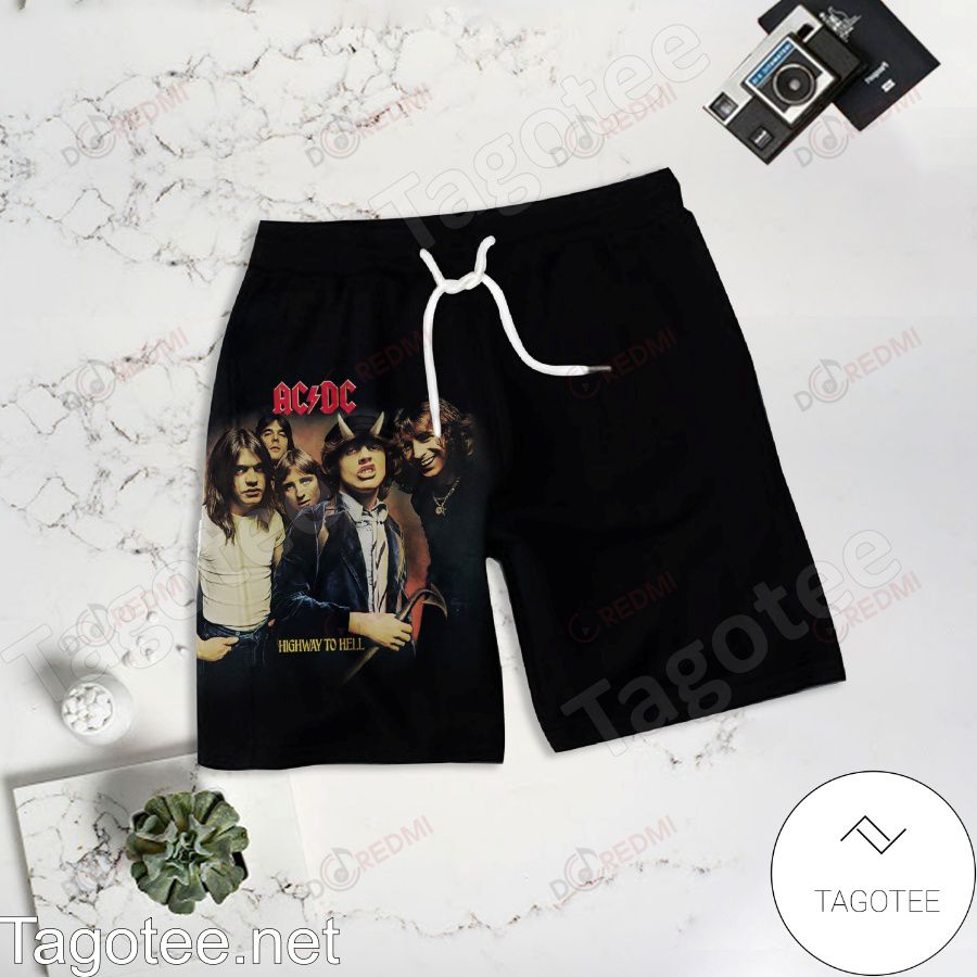 Ac Dc Highway To Hell Album Cover Black Shorts