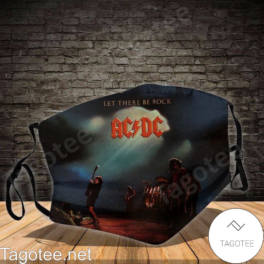 Ac Dc Let There Be Rock Album Cover Face Mask