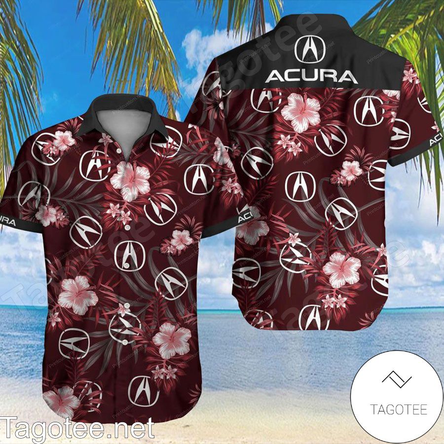 Acura Logo Honda Hawaiian Shirt And Short