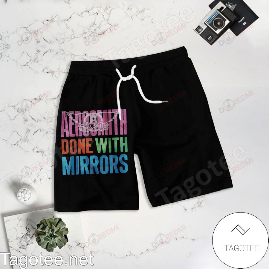 Aerosmith Done With Mirrors Album Cover Black Shorts