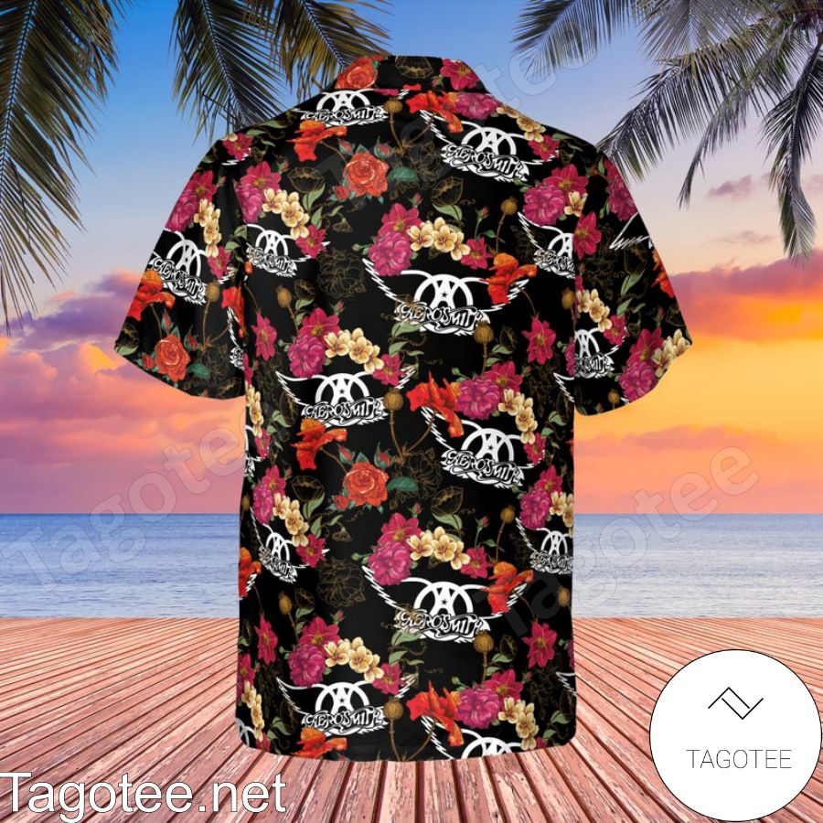Aerosmith Rock Band Floral Pattern Hawaiian Shirt And Short a