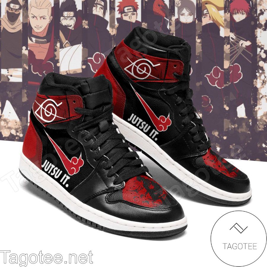 Akatsuki Naruto Nice Justsu It Air Jordan High Top Shoes Sneakers