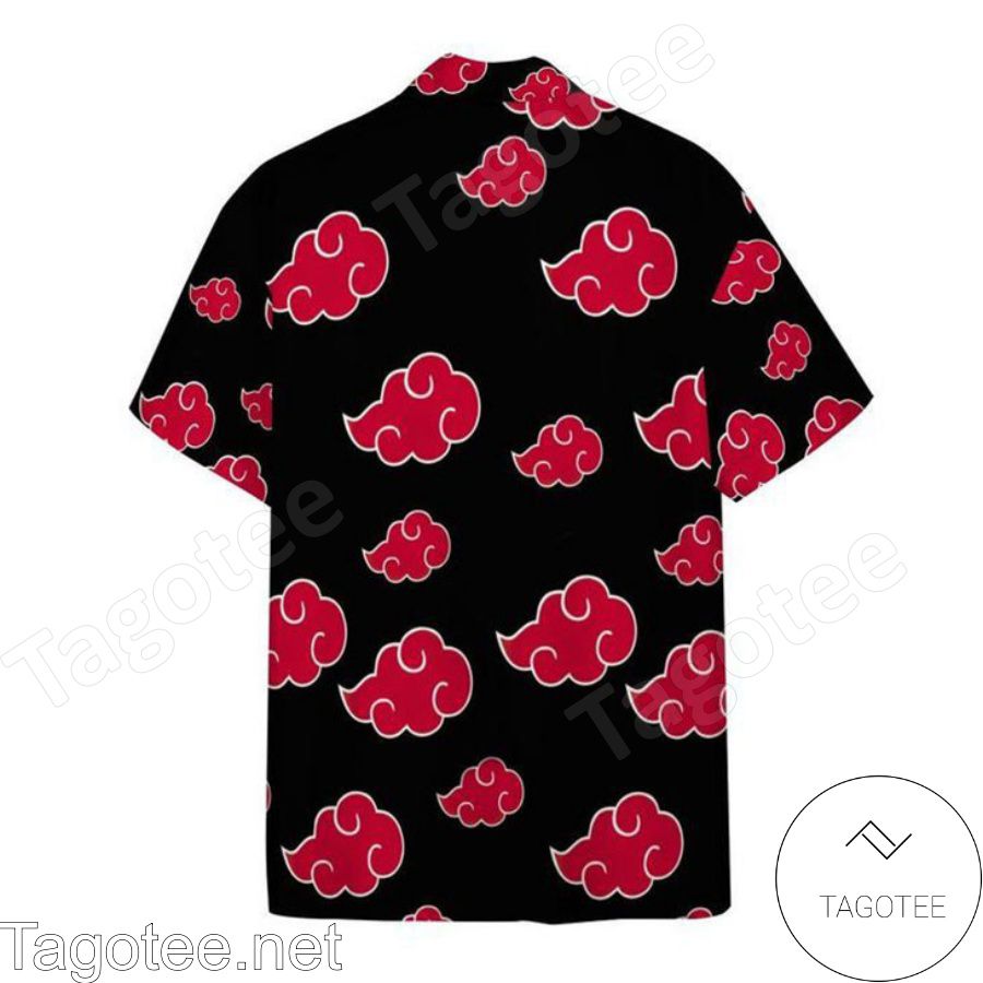 Akatsuki Symbol Naruto Shippuden Black Hawaiian Shirt And Short a