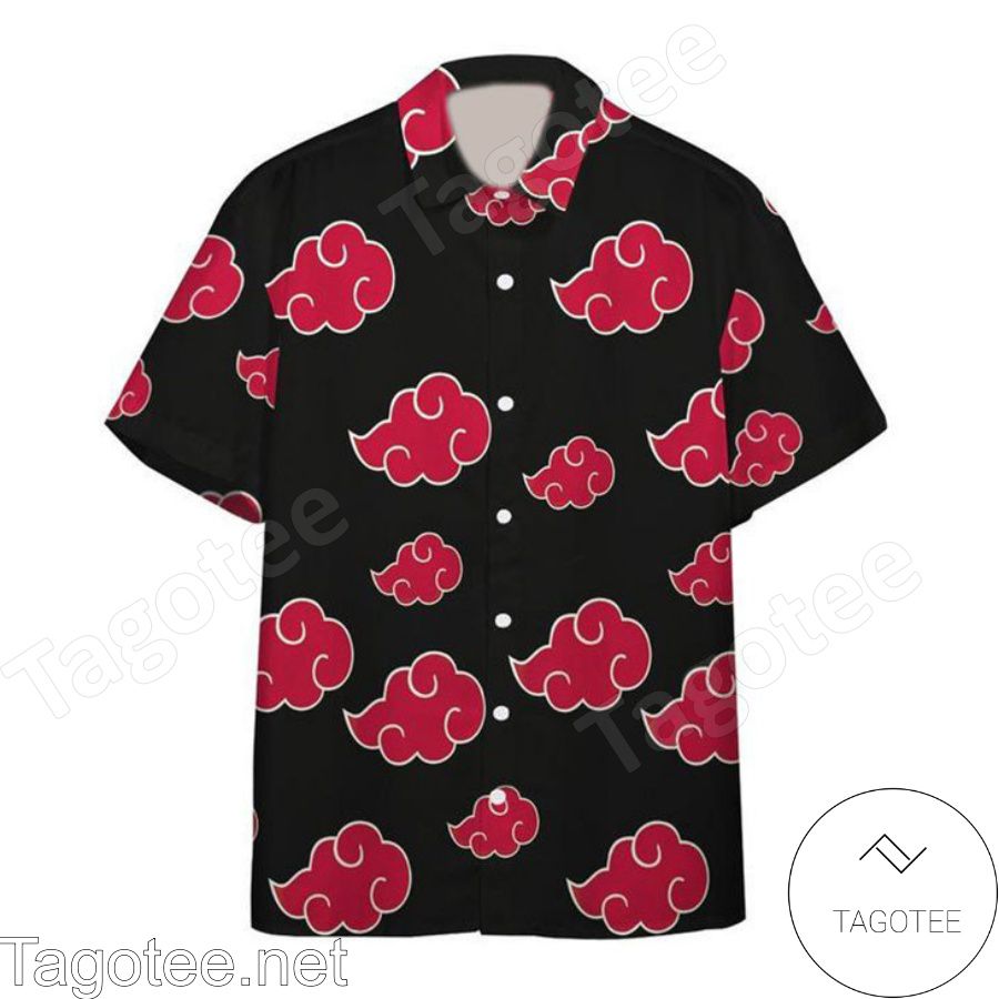 Akatsuki Symbol Naruto Shippuden Black Hawaiian Shirt And Short