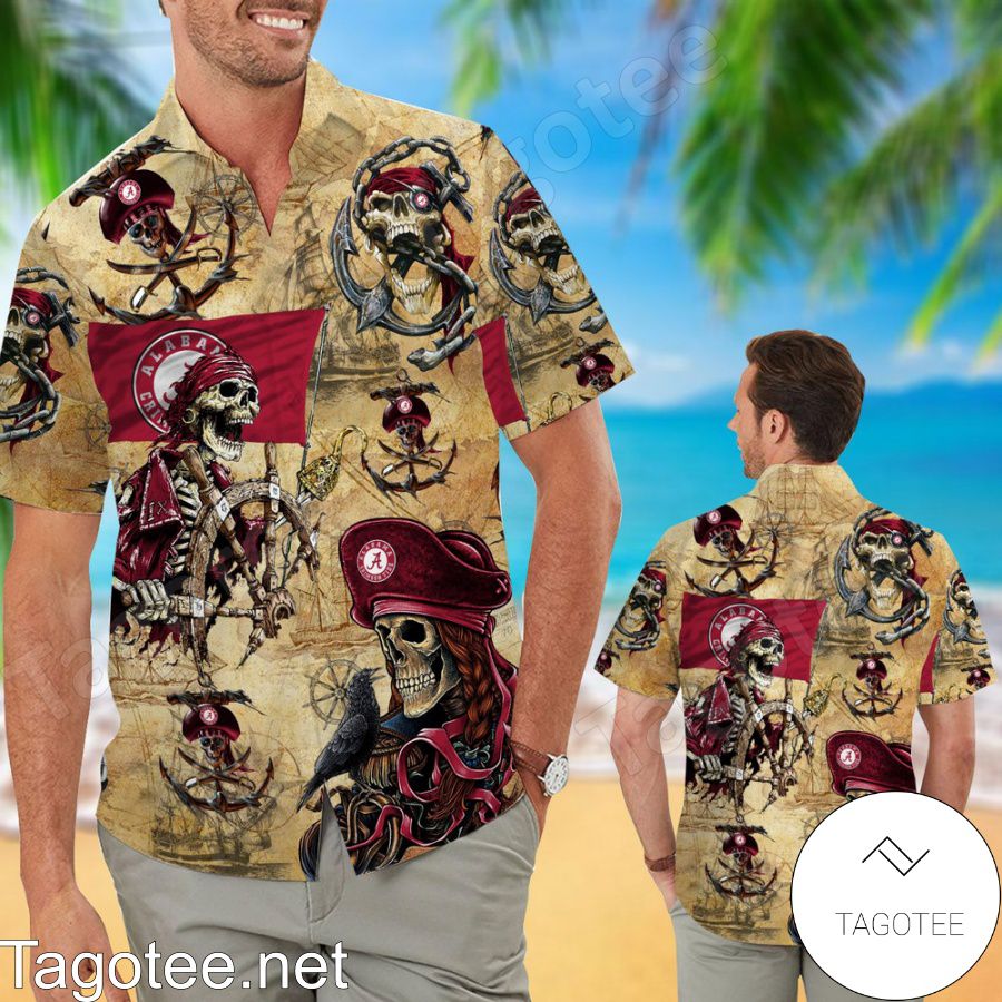 Alabama Crimson Tide Pirates Hawaiian Shirt And Short