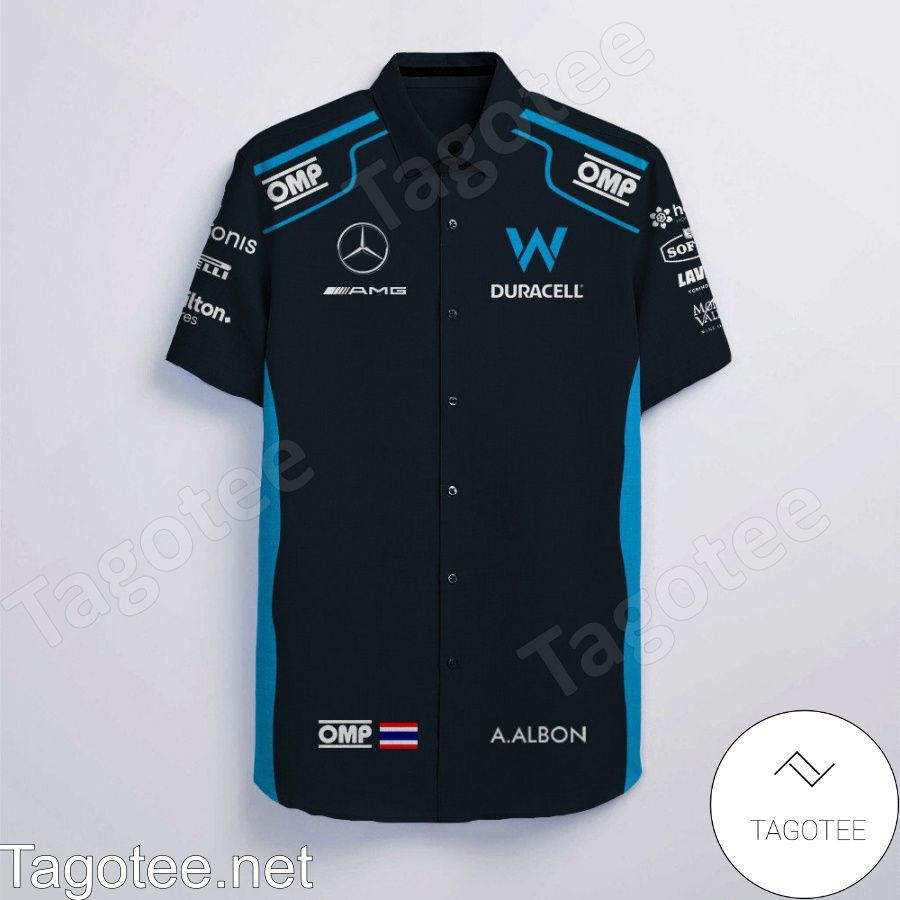 Alex Albon Williams F1 Racing Omp One S Hawaiian Shirt And Short a