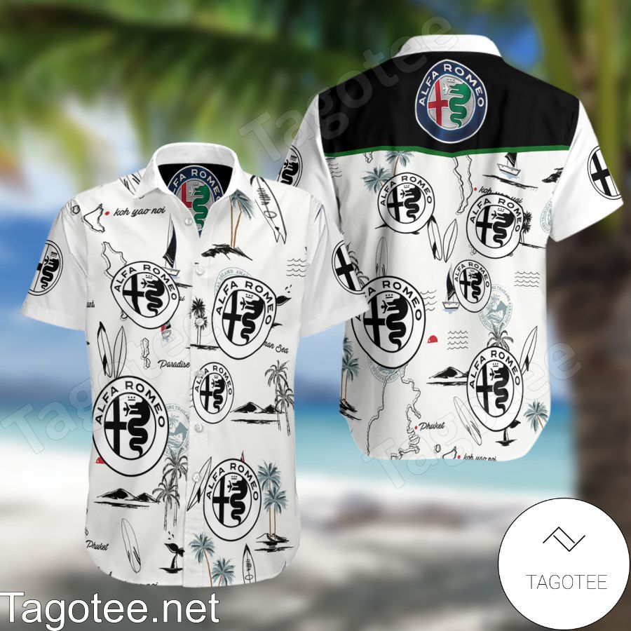 Alfa Romeo F1 Racing White Hawaiian Shirt And Short