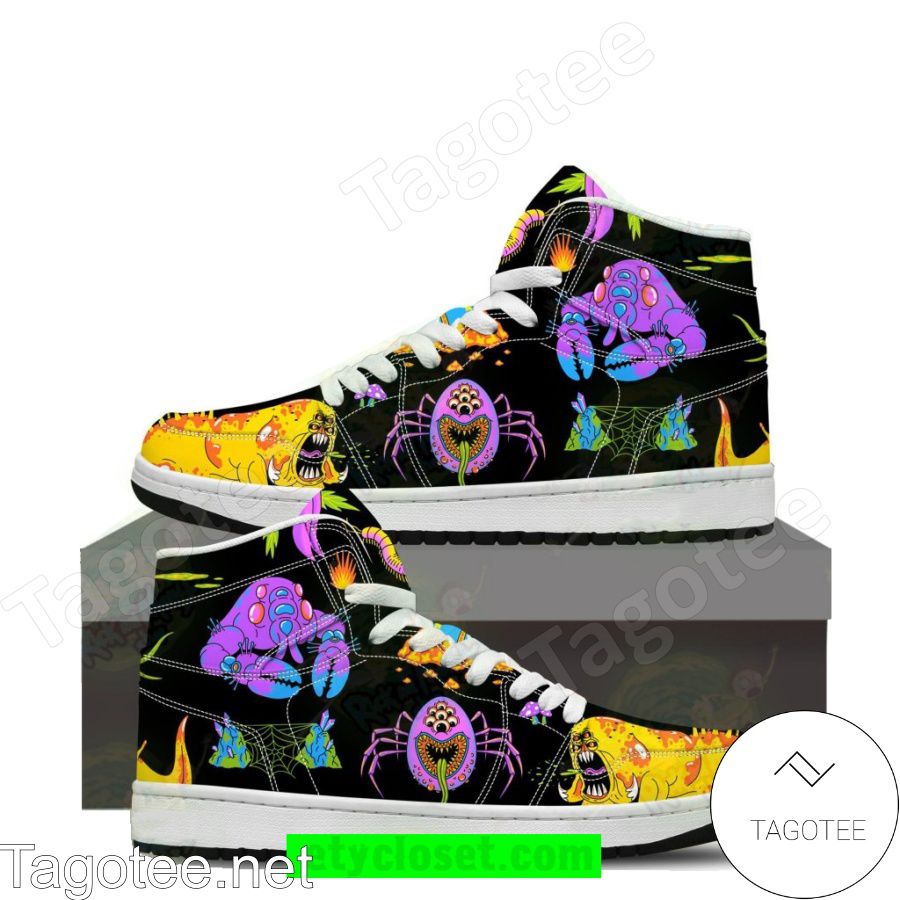 Alien Monters Rick And Morty 1s Air Jordan High Top Shoes Sneakers
