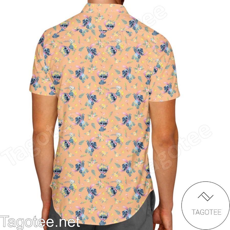 Aloha Stitch Disney Cartoon Graphics Hawaiian Shirt And Short a