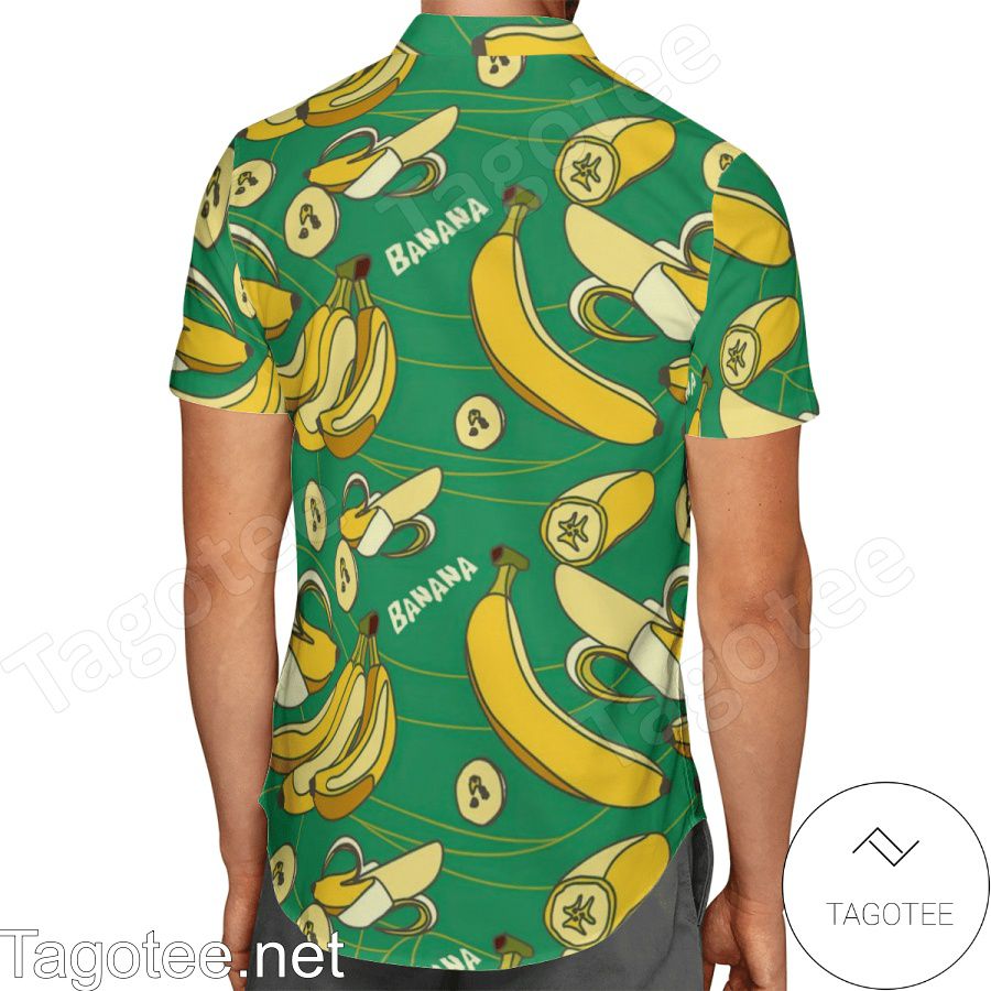 Amazing Bananas Green Hawaiian Shirt And Short a