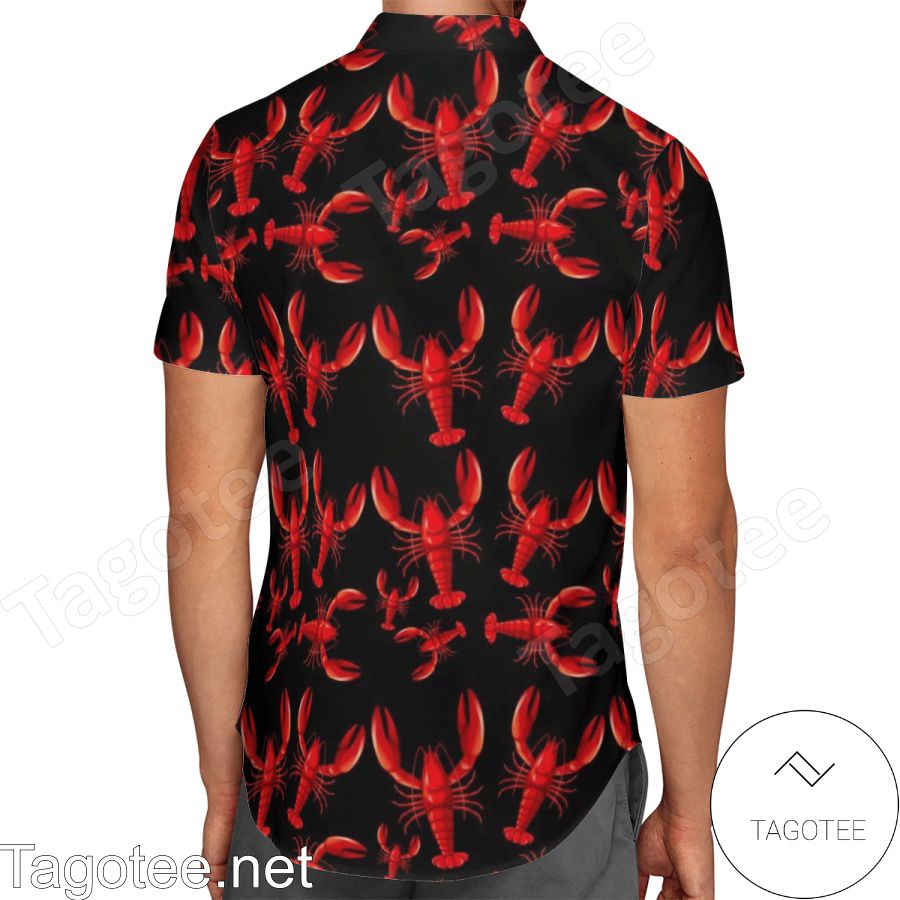 Amazing Lobsters Black Hawaiian Shirt And Short a