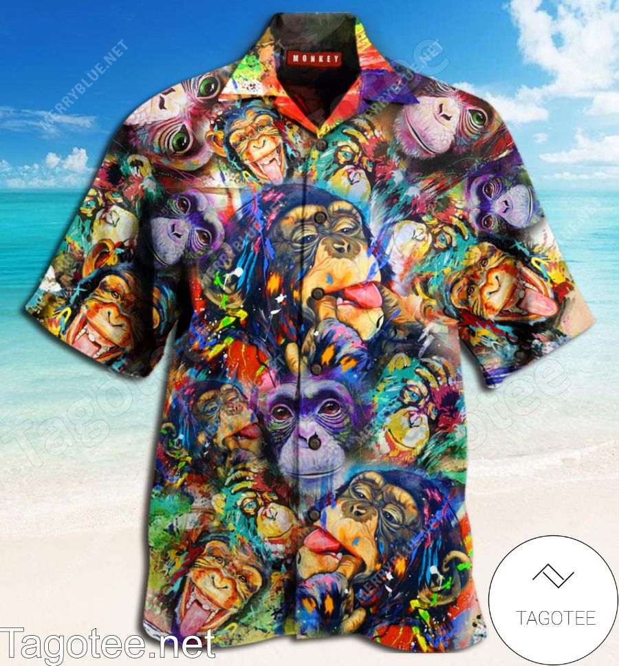 Amazing Monkey Colorful Hawaiian Shirt