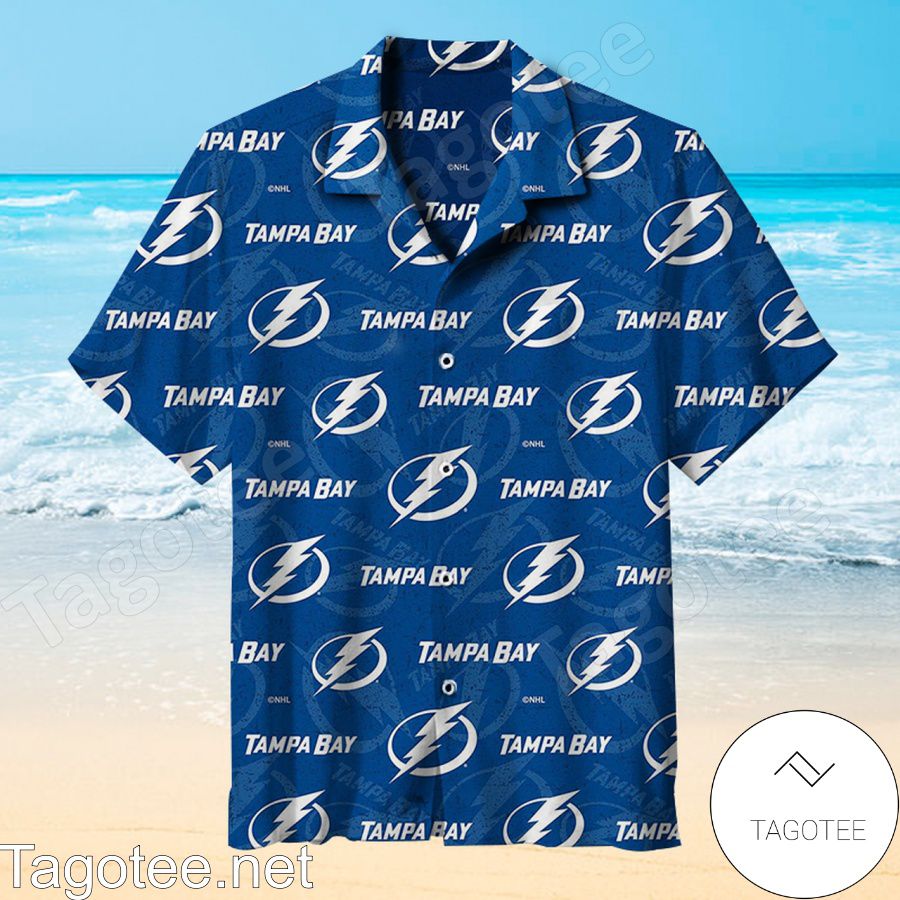 Amazing Tampa Bay Lightning Logo Blue Hawaiian Shirt