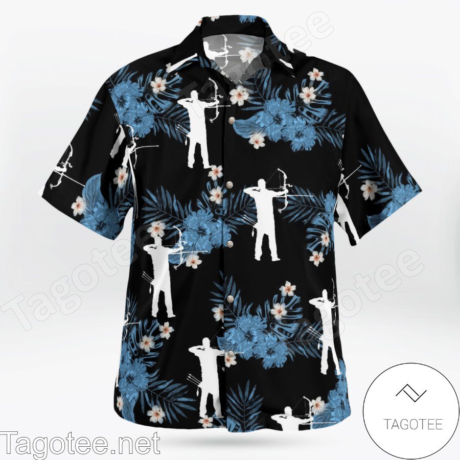 Archery Black Hawaiian Shirt And Short