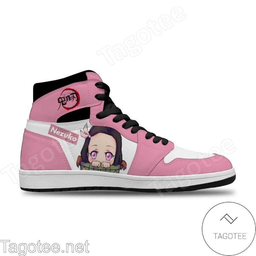 Arctic Pink Demon Slayer Nezuko Air Jordan High Top Shoes Sneakers a