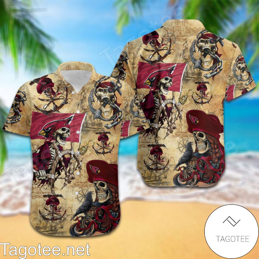 Arizona Cardinals Pirates Hawaiian Shirt And Short a