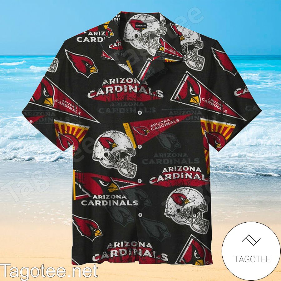 Arizona Cardinals Retro Unisex Black Hawaiian Shirt