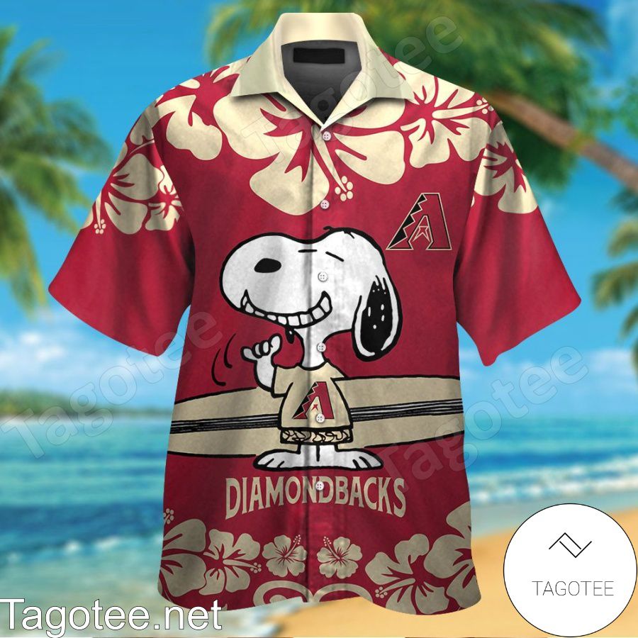 Arizona Diamondbacks Snoopy Hawaiian Shirt And Short