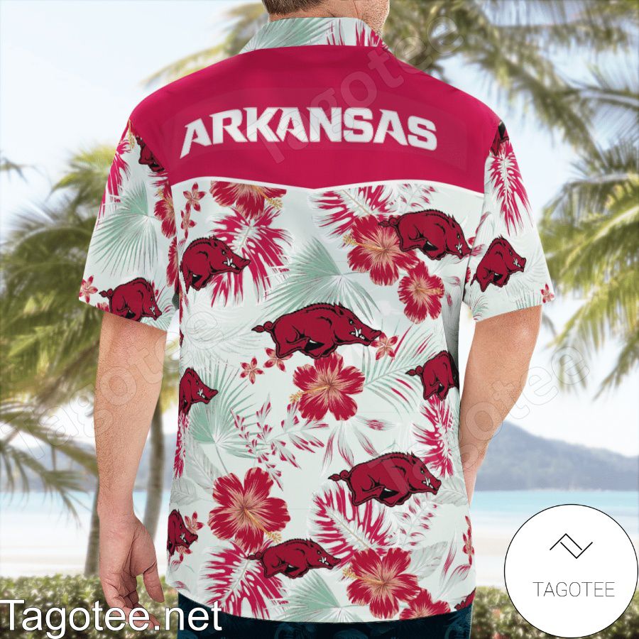 Arkansas Razorbacks Logo Hawaiian Shirt And Short a