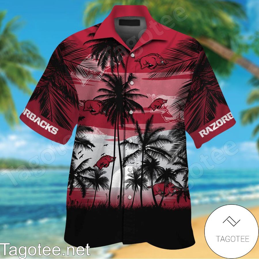 Arkansas Razorbacks Tropical Hawaiian Shirt And Short