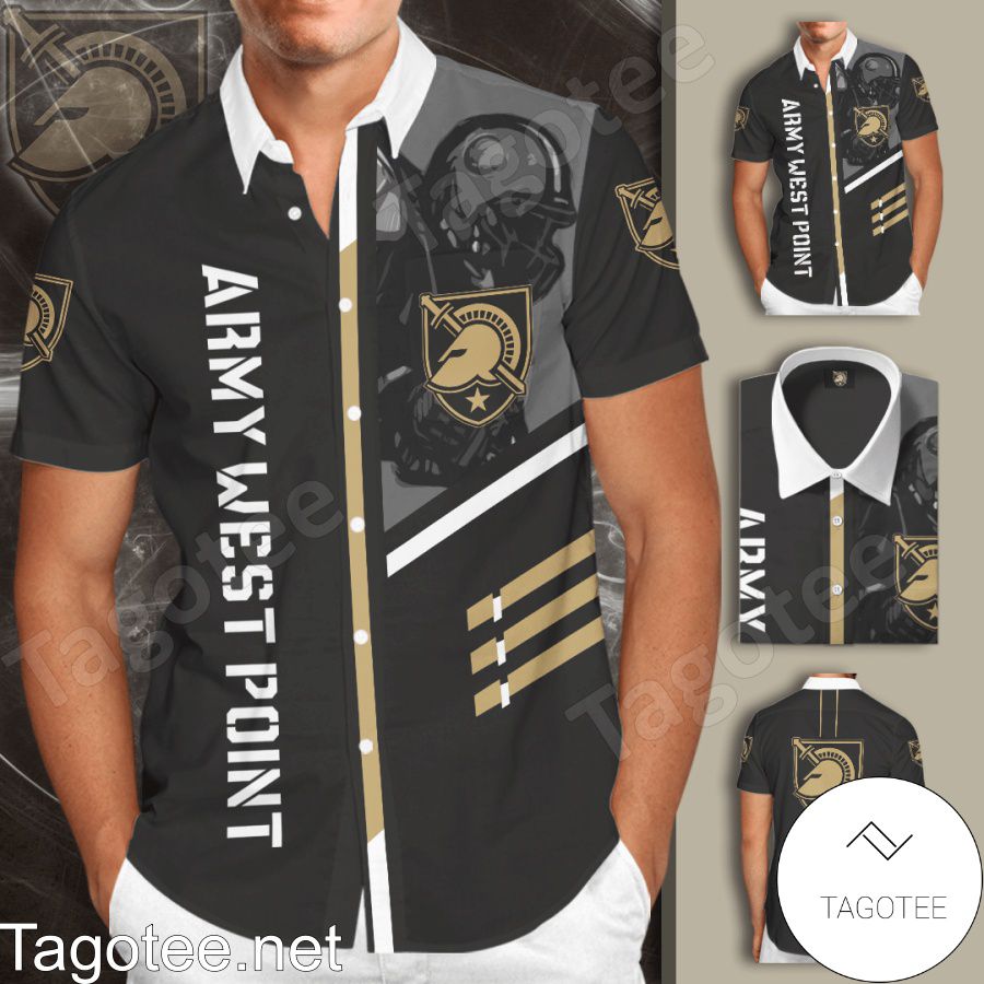 Army Black Knights Cadets Gray Hawaiian Shirt And Short