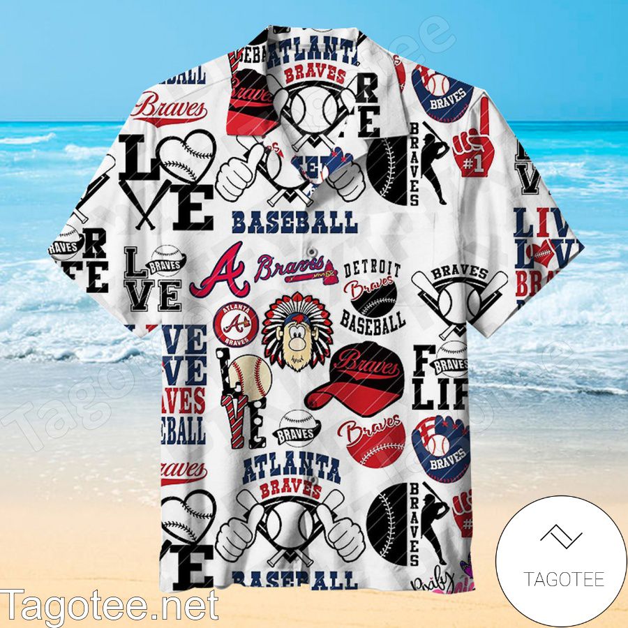 Atlanta Braves Baseball Love White Hawaiian Shirt