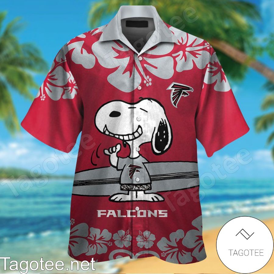 Atlanta Falcons & Snoopy Hawaiian Shirt And Short