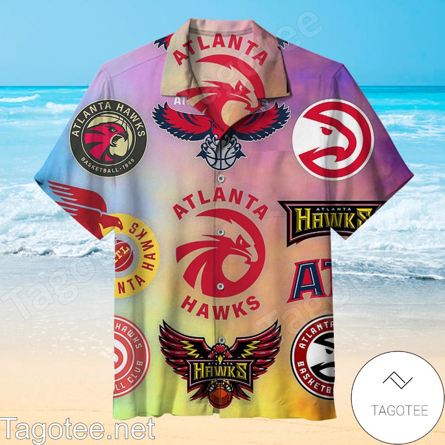 Atlanta Hawks Gradient Hawaiian Shirt