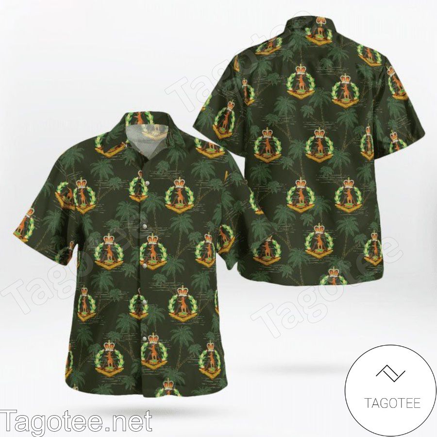 Australian Army Royal Australian Regiment Logo Dark Green Hawaiian Shirt And Short
