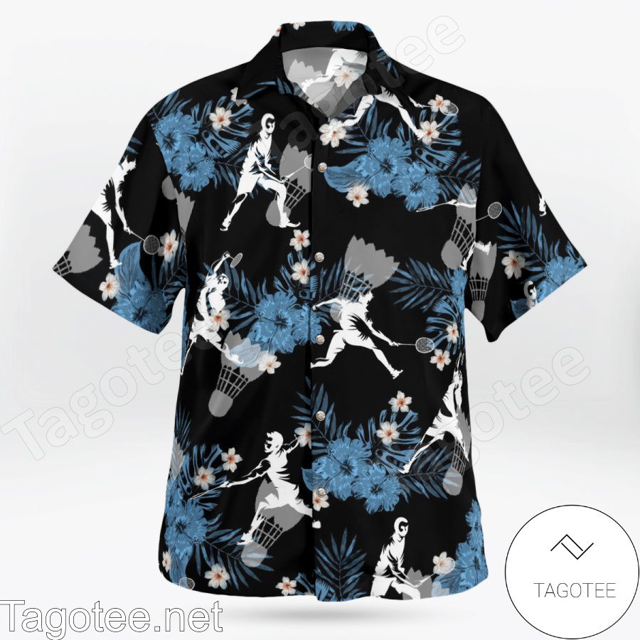 Badminton Players Black Hawaiian Shirt And Short