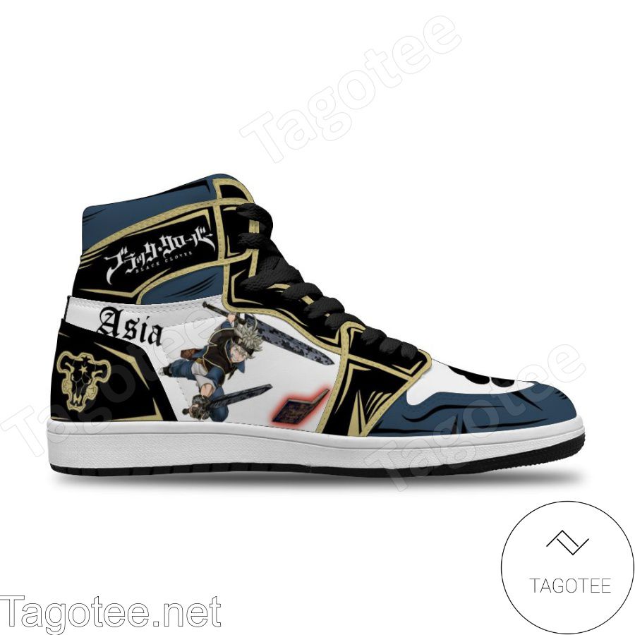 Black Clover Black Bull Asta Fight Anime Air Jordan High Top Shoes Sneakers a