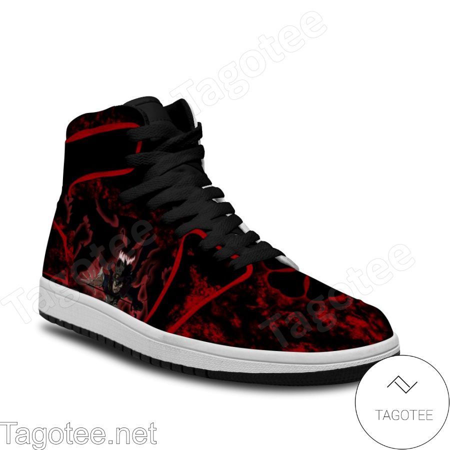 Black Clover Devil Black Asta Air Jordan High Top Shoes Sneakers b