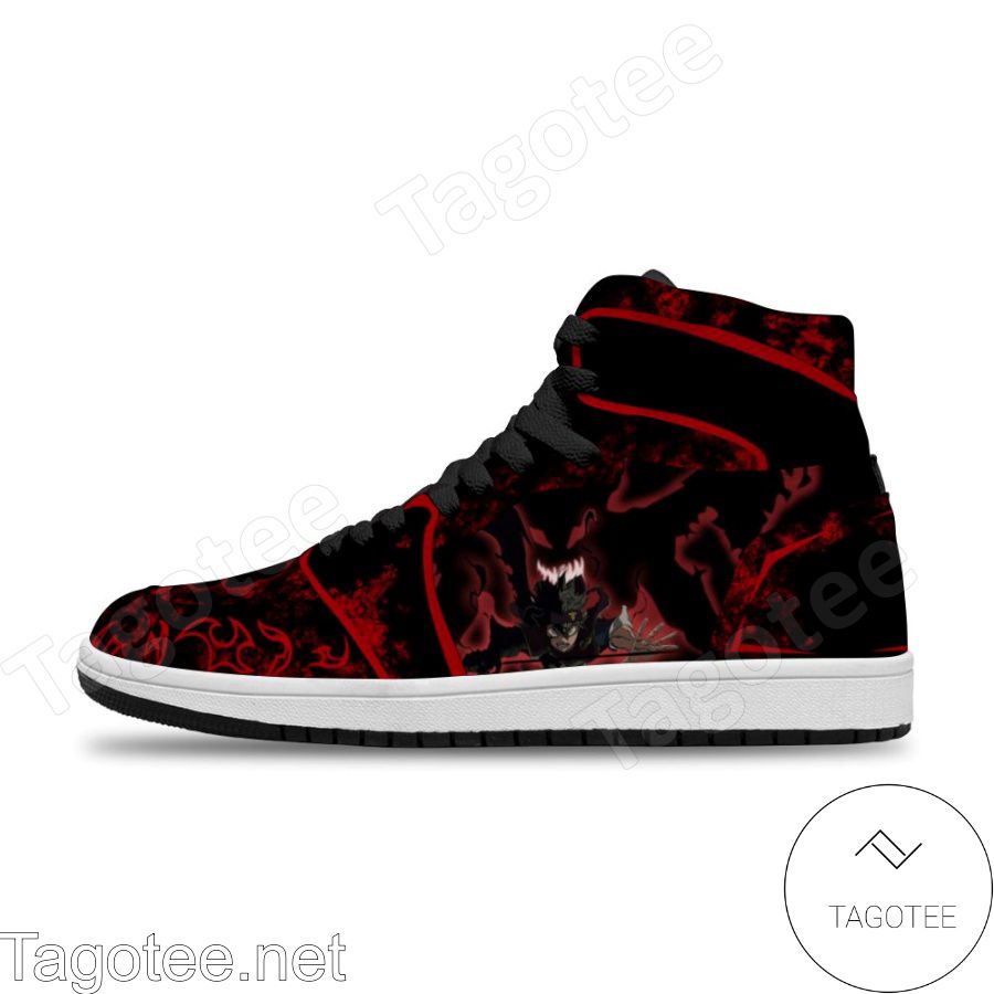 Black Clover Devil Black Asta Air Jordan High Top Shoes Sneakers