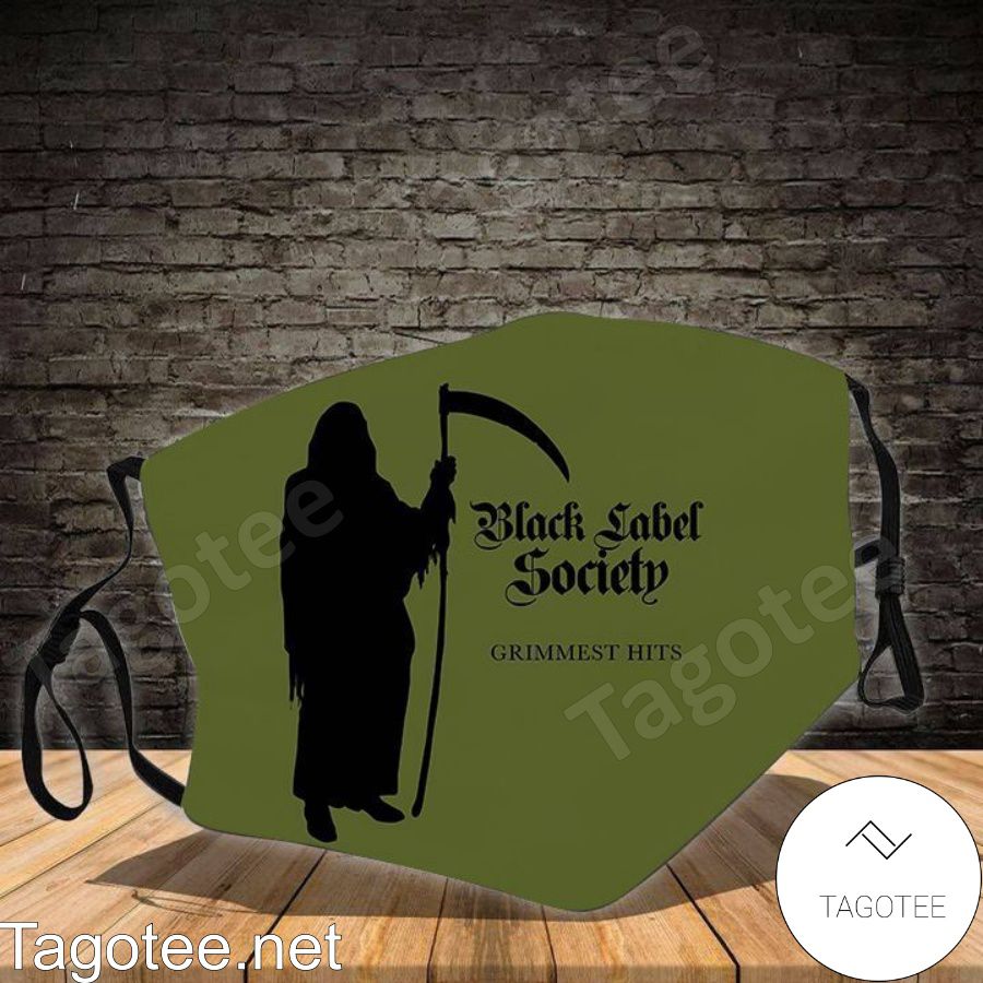 Black Label Society Grimmest Hits Album Cover Face Mask