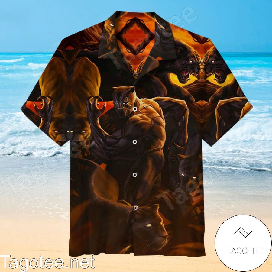 Black Panther Marvel Hawaiian Shirt And Short