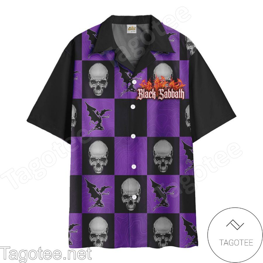 Black Sabbath Skull Hawaiian Shirt And Short